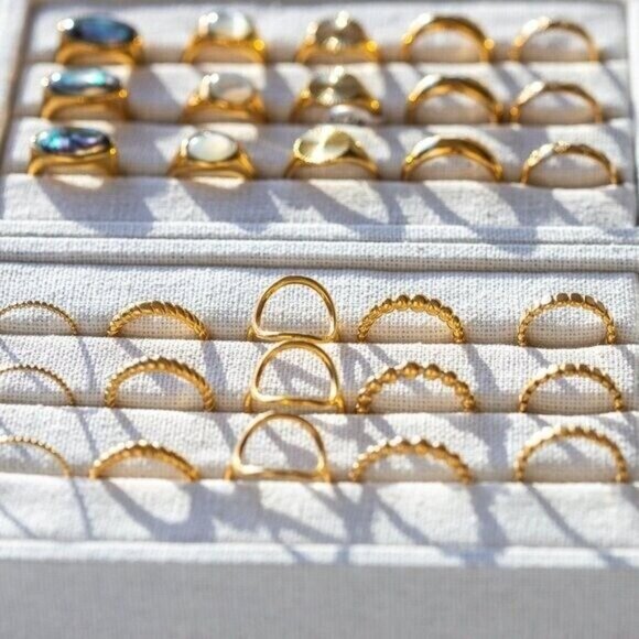 Elegant Gold Beaded Ring - Picture 8 of 8